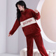 Hengyuanxiang (HYX) Winter Flannel Pajamas for Women Cartoon Cute Flannel Plus Flannel Thickened Warm and Sweet Set CY9906 M (160)