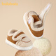 Balabala lambskin children's cotton shoes 2025 new winter boys' comfortable thickened plush slippers outdoor warm parent-child shoes