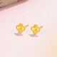 Liuguifu Jewelry K gold earrings glare four-leaf clover yellow 18k gold earrings fashion earrings EK0200083 about 0.07g