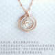 DL 1998 Fat Donglai same style 18k gold zodiac sign pendant color gold fortune-telling necklace twelve zodiac signs plated 18K rose gold white rat plus sun flower chain