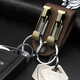 Boyou Genuine Leather Keychain Men's Waist Belt Lock Metal Keychain Pendant Waist Buckle Business Creative B702 Bronze