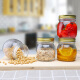 Baijie sealed jars, 6 pieces, 300ml honey bottle, wine pickle jar, lidded storage jar, jam jar, salad jar LY-242