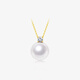 Qiongruige Edison Pearl Pendant 18K Gold Moissanite Necklace Necklace Near Perfect Round Freshwater Pearl Clavicle Chain 18K Yellow/Moissanite Edison Pendant S925 Silver Chain 10-11mm