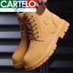 Cartelo Martin Boots Menores de trabajo para hombres Botas de algodón Men's Casual High-top calientes de moda de otoño e invierno Big Big Yellow Zapatos F6216 Cotos de algodón Negro 41