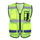 Customized reflective vest vest motorcycle riding clothing mesh breathable multi-functional multi-pocket road construction safety clothing customized mesh breathable fluorescent yellow M