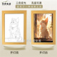 Shopkeeper's light painting customized photo cute kitten light painting Teacher's Day character custom lines boy girlfriend cat 8 (three-color light) remote control remote switch 8 inches - medium size convenient installation 51%