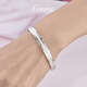 GsunG platinum PT950 bracelet for women, couple style, cat eye craft bracelet, colorful brushed surface platinum bracelet spring buckle, calculated based on the gold price of the day