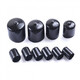 Rubber cap, rubber sheath, sealing cap, rubber plug protective cap, plastic steel pipe, rubber sleeve, thread screw nut protection, rubber sleeve cap, rubber cap, steel tooth protective sleeve, black, inner diameter 10.0 (100 pieces)