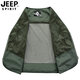
Jeep (JEEP) summer quick-drying mesh vest men outdoor casual multi-pocket horse clip photography reporter fishing vest middle-aged large size khaki XL recommended weight 170 Jin [Jin equals 0.5 kg]