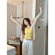 FHHUABD Agencia de Noticias Coreana 6626 Chaleco básico de taza en forma de I para mujeres con senos laterales, delgada y hermosa espalda, ropa interior y exterior, ropa interior base, rosa, talla individual 80-130
