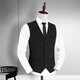 XINING XINING XINING TRAUS Vest Vest Men's Decoration Body Body Professional Matrimonio Marrio Marrio Marrio El novio del novio del chaleco negro de una sola pieza 2xl