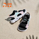 ANTA Children's Sandals Girls' Beach Shoes Summer Open-Toe Breathable Velcro Arch Sandals ANTA White/Light Mist Purple/Black-1 30 Inner Length 18.5cm