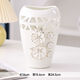 
CLCEY creative European ceramic vase ornaments TV cabinet living room dining table accessories hydroponic flower appliance wedding gift 14079 sky blue double flower with leaves flat vase