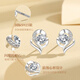China Gold (CHINA GOLD) I Have You in My Heart Silver Earrings for Women Topaz Silver Earrings Girls Birthday Gifts for Girlfriends and Wife Wedding Anniversary I Have You in My Heart Earrings-Topaz Jingsuda