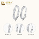 China Gold (CHINA GOLD) foot silver Mobius couple ring ring for men and women silver ring new birthday gift for wife lover girlfriend Jingsuda Mobius ring [one pair]