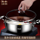 欧乐多（Olodo）德国316L不锈钢复底汤锅火锅涮锅家用大容量锅燃气灶电磁炉通用 316L不锈钢汤锅 贈手柄+汤勺 26cm