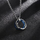 Qi Xiaomi lettering necklace men's trendy boy pendant simple personalized clavicle chain trendy brand versatile pendant sweatshirt chain men blue