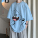 Camiseta de manga corta de algodón puro yanyi 230G para hombres en un verano a media manga americana americana rosa de manga media de mangas [recomendado 100-120Jin [Jin iguala 0.5 kg]]]]