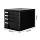 9761 9772 Vier-Layer-Datei Schrankschubladen-Index-Label Desktop-Büroinformationen ohne Sperre 9772 Grau
