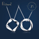 Pt.CharmPt.Charm new product pt950 platinum pendant platinum pendant men and women couple pendant platinum necklace pendant ready stock square 2.4-2.5g with silver necklace