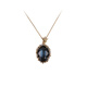 Fellala (fallala) shopping mall same style Lingshi artificial blue semi-precious stone necklace for women exquisite and elegant versatile clavicle chain pendant jewelry