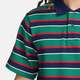 耐克（NIKE）男装 舒适百搭宽松休闲条纹运动翻领短袖T恤FN3897-010 FN3897-410 S