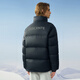 DESCENTE SKI STYLE Same Model for men and women Swiss national team cooperation Light and heat transfer energy storage Short down jacket BK-Night fog black L (175/96A)
