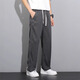 Jeans Men's Tennis Summer Thin Fashion Brand Straight Loose Men's Ice Silk Wide-leg Summer Casual Long Pantalon Men 1048 Gray M