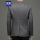 Romon Wool Suit Men's Automne et Hiver Business Casual Casep Mabe en laine Single Western Coat Men's XF51 Gray 4xl