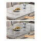 
Mingfu Shizhen Dining table, household thickened rock slab dining table and chair combination retractable solid wood dining table square and round dual-use dining table 690#