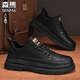 Semir men's low-top Martin boots 2025 new sneakers business formal black leather shoes British casual commuting work shoes black 39 standard sports shoe size