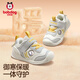 Babu Dou Baby Shoes Winter Style Plus Velvet Warm Cotton Shoes Soft Sole Functional Toddler Shoes Two Cotton Shoes Galaxy Gray 18