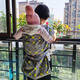 优恩蓓四季款四川老式棉布背巾后背式宝宝传统背带婴儿背袋背裙 柠檬方格 XXL