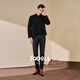 Jodoll Jodon Jacket Herren Wolle Kurzmantel Business Casusing Collarjacke Schwarz 54