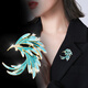 Hongzhuangnuo gives gifts to women, Phoenix brooch, high-end ladies Chinese enamel corsage, elegant suit jacket accessories, practical XZ0336 Phoenix Yu Fei brooch
