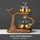 Shangyanfang glass tea set magnetic tea making home office fully automatic kung fu lazy tea making artifact tea set 1 basic model wood grain happy automatic tea set