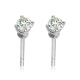 Blue Danube White 18K Gold 20 Points Diamond Stud Earrings Forget Me Not HD007R