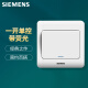 SIEMENS switch socket one-open single-control with fluorescent panel 86 type concealed panel Yuanjing Ya white