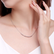 Yuan Shengfu's new PT950 exquisite shiny small sugar cube platinum necklace, fashionable platinum chain clavicle chain, 5.68 grams, adjustable length 41-43cm