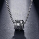 CEENIU Fat Donglai's same platinum transfer bead necklace new platinum pendant six-word mantra for men and women platinum transfer bead amulet