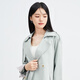 
Autumn Water Yiren French Trench Coat Women's Spring New British Style Double Breasted Temperament Loose Top Water Green M