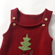Auro Mesa Autumn and Winter Baby Clothes New Year Red Men and Women Baby Christmas Tree Overalls Knitted Sweater Pants Burgundy 90cm