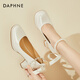 Daphne French thick heel single shoes female bridesmaid Mary Jane shoes temperament high heels evening shoes 4623404078 beige 38