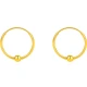 Saturday blessing jewelry full gold gold earrings earrings women's simple infinite gold 5G craft gold earrings price A0910234 about 0.5g a pair