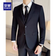 Luo Meng suit suit men's business casual professional formal wear groom wedding dress slim groomsmen jacket small suit men black single top 4XL
