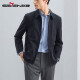 Qipai men's jacket men's 2024 spring new business casual men's cadre leader style lapel jacket men's navy 2XL185/100A