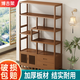 Baikadi new Chinese style Bogu rack tea room storage rack tea display cabinet non-solid wood partition Duobao Pavilion living room decoration shelf six layers 80CM classic model without drawer cabinet door