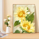山头林村系向日葵diy数字油画填充手工画画填色手绘感涂色画油彩 SJ9738 50*60cm绷好加厚实木内框 高亮