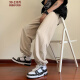 
Pugesi (PUGESI) fat large size waffle pants men's spring and autumn casual teenager trousers loose trousers K1049 grey regular 5XL 210-230Jin [Jin equals 0.5 kg]