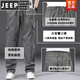 JEEP SPIRIT多口袋工装裤夏季薄款休闲裤男宽松纯棉加大码工作裤子男款阔腿裤 秋冬厚 款831/土黄色【高品质】 M 适合100-120斤